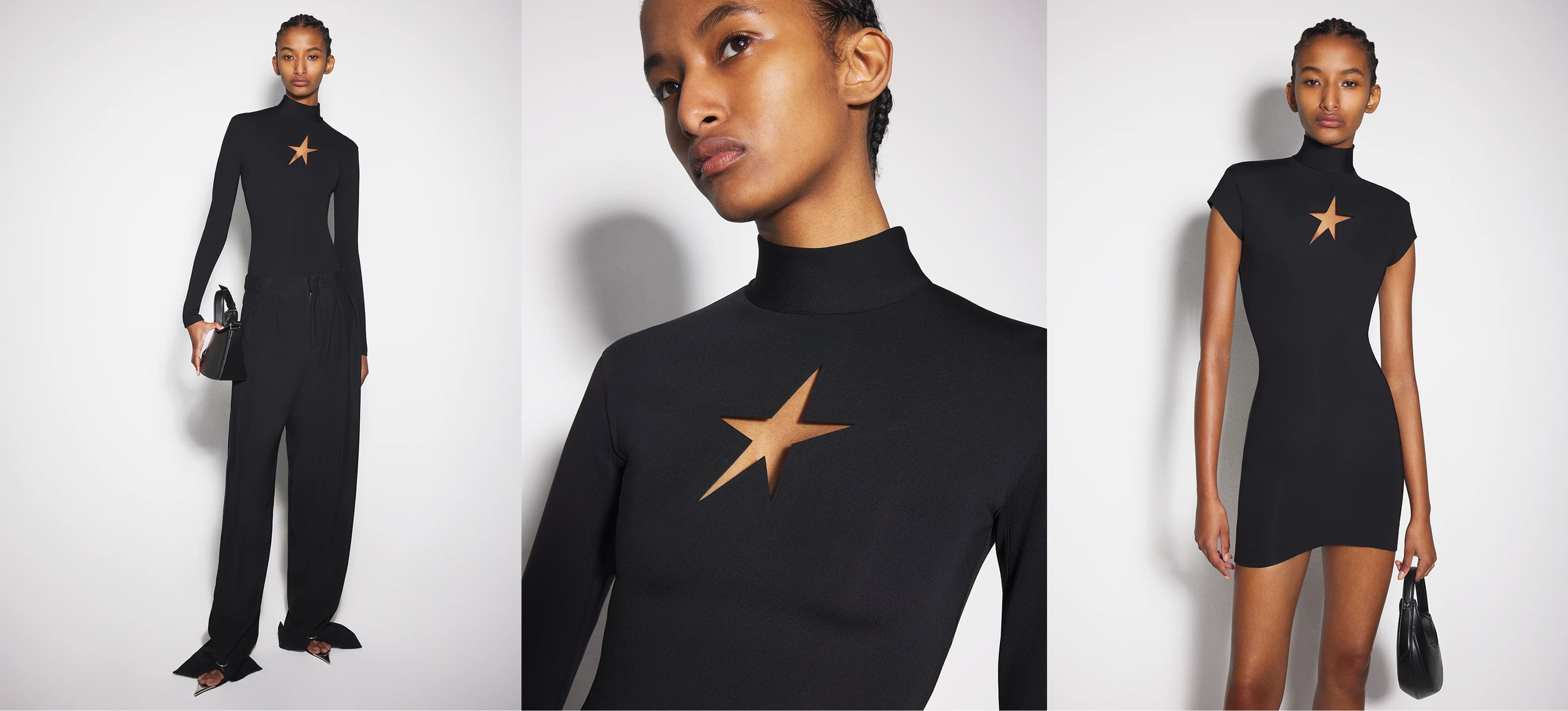 The new Mugler star applied across brand materials
